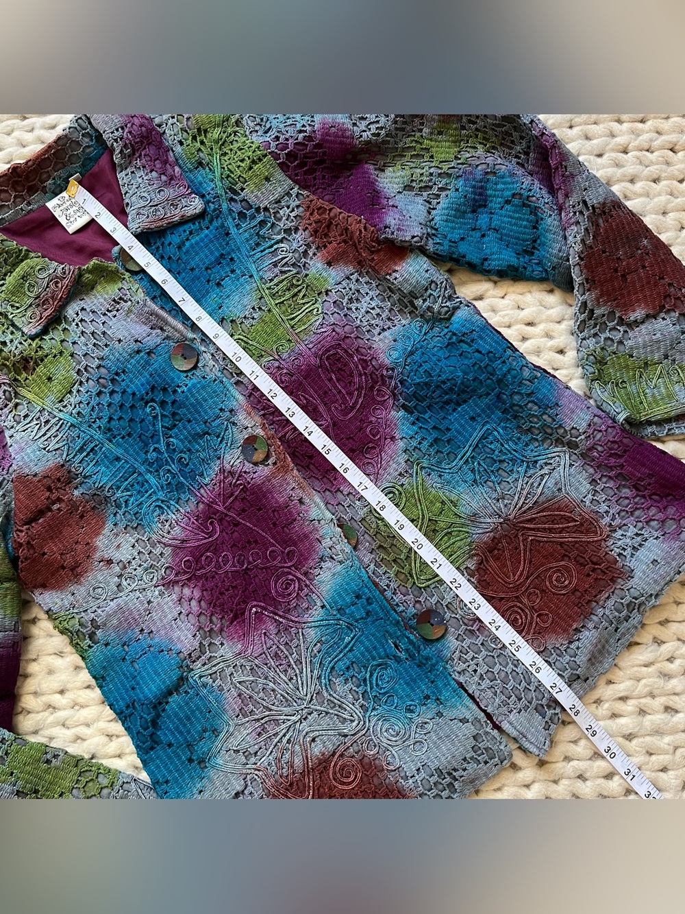 Paisley and Sage Spring Jacket Button-Front  | X-Large - Picture 4 of 8